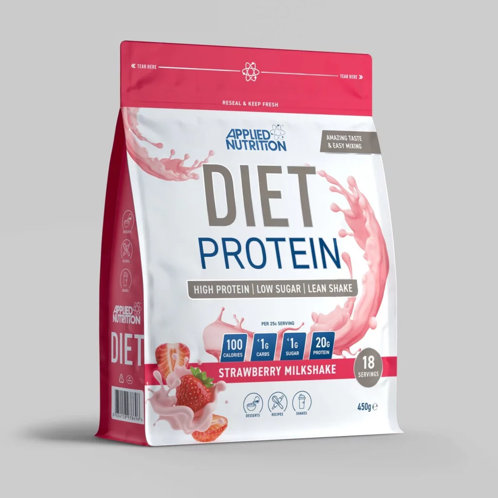 applied nutrition diet whey strawberry milkshake